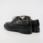 Black Hi-Shine American Brogue Shoe