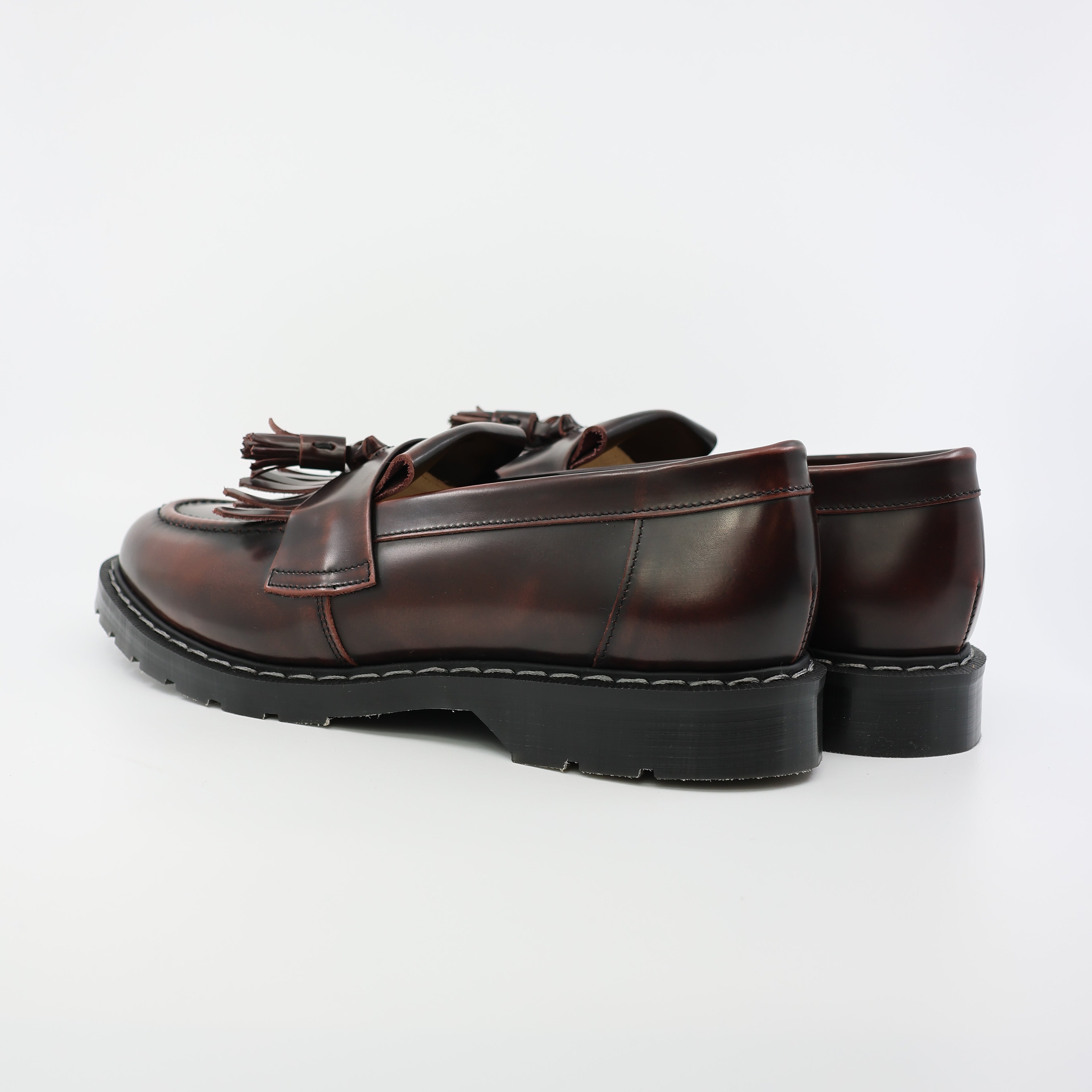 Burgundy Rub-Off Tassel Loafer