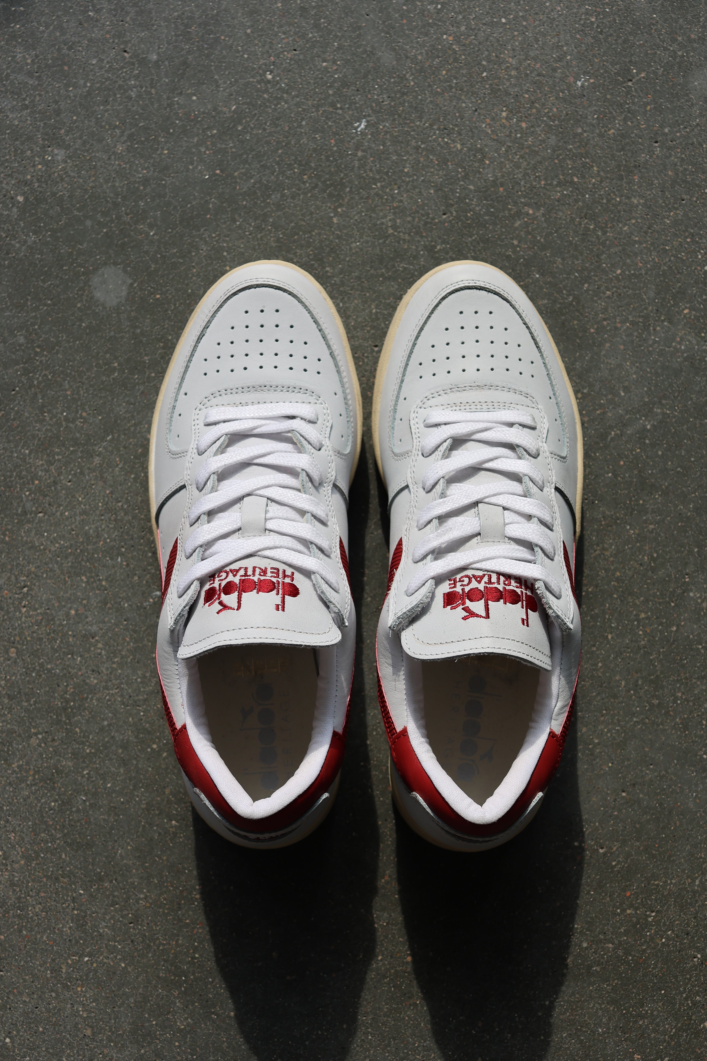 Mi Basket Low Used White/Garnet