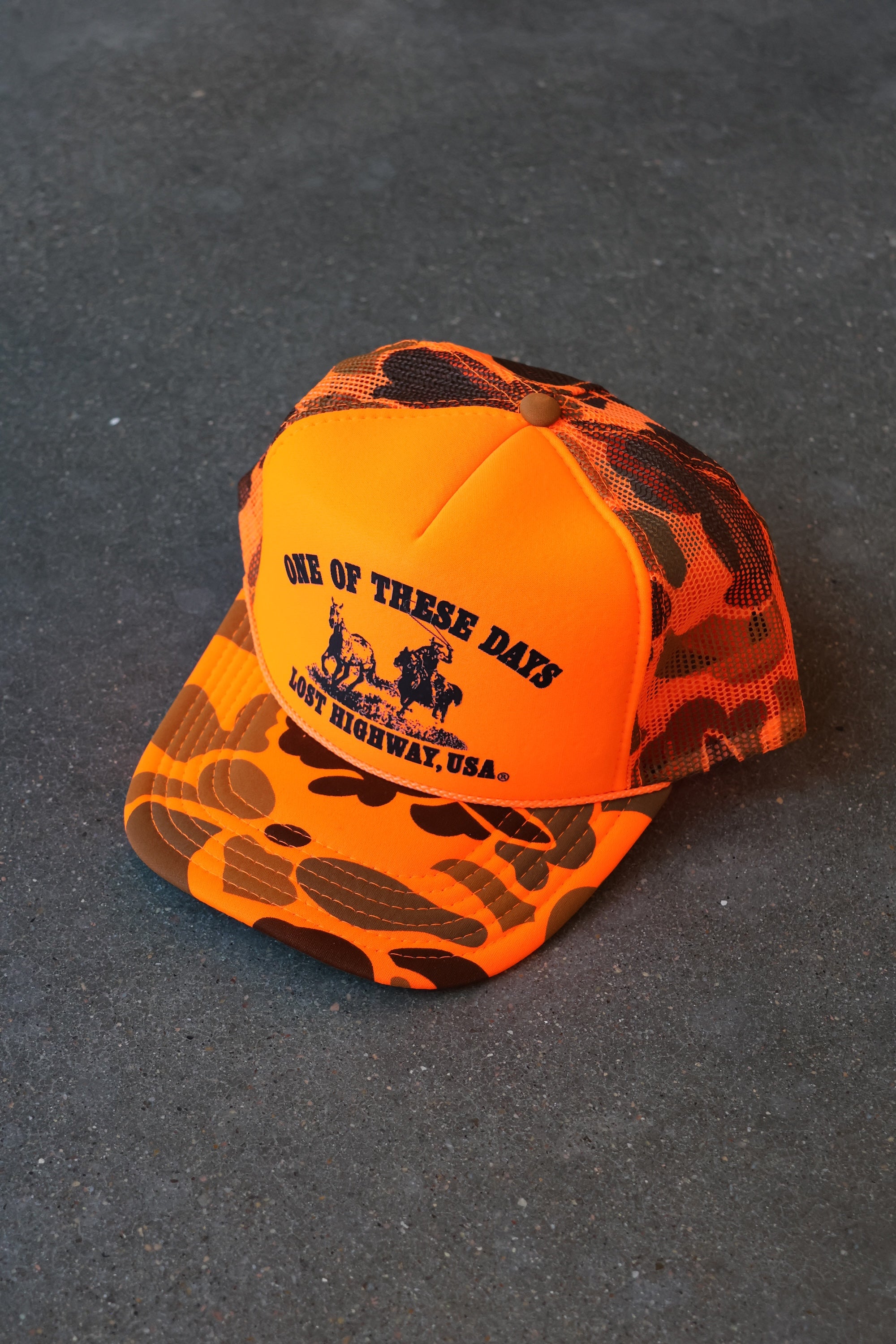 Lost Highway Trucker Orange Camo