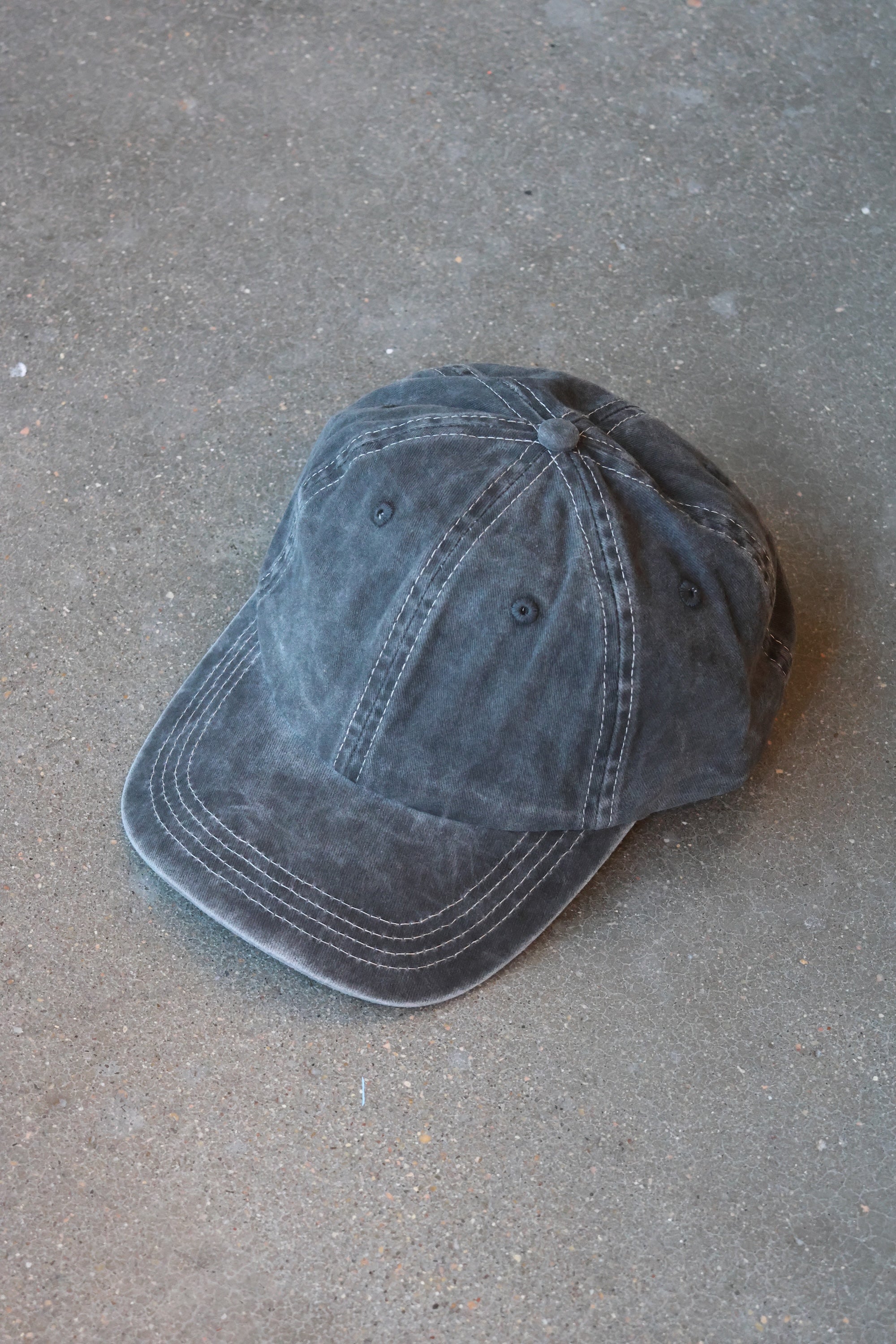 Garment Washed Cap Black