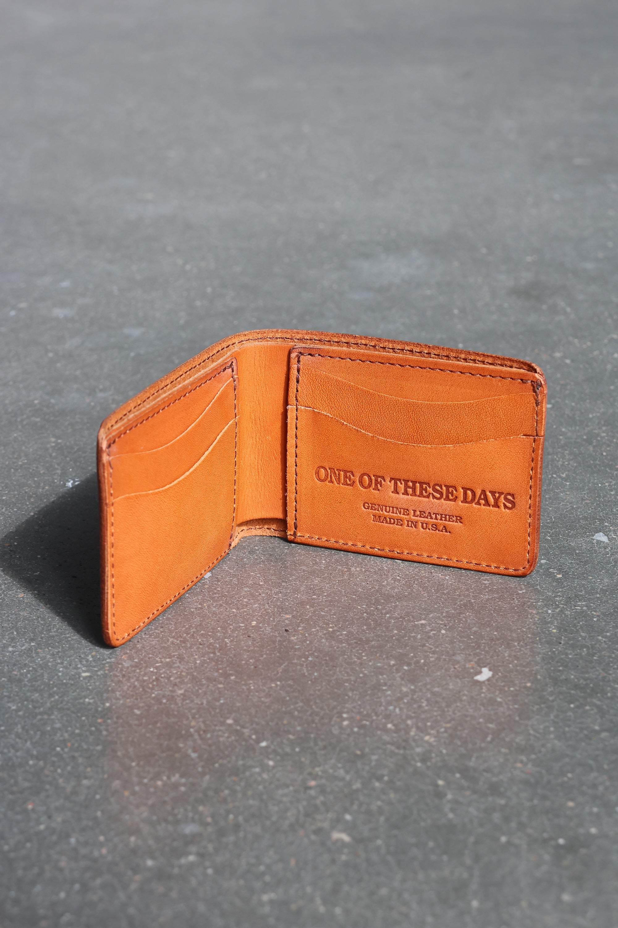 Just For A Moment Leather Bi Fold Wallet Tan