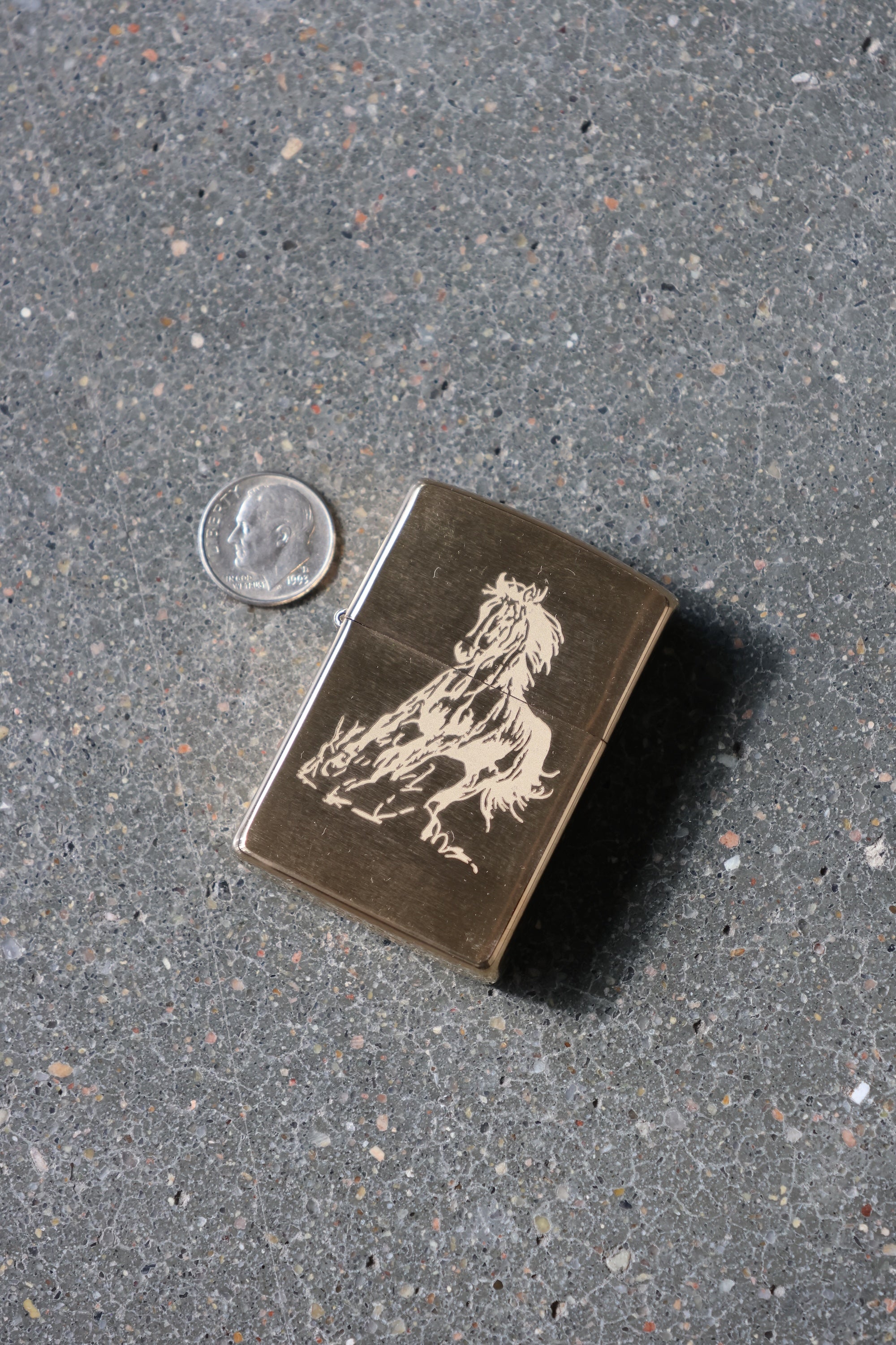 Running Horse Zippo Gold