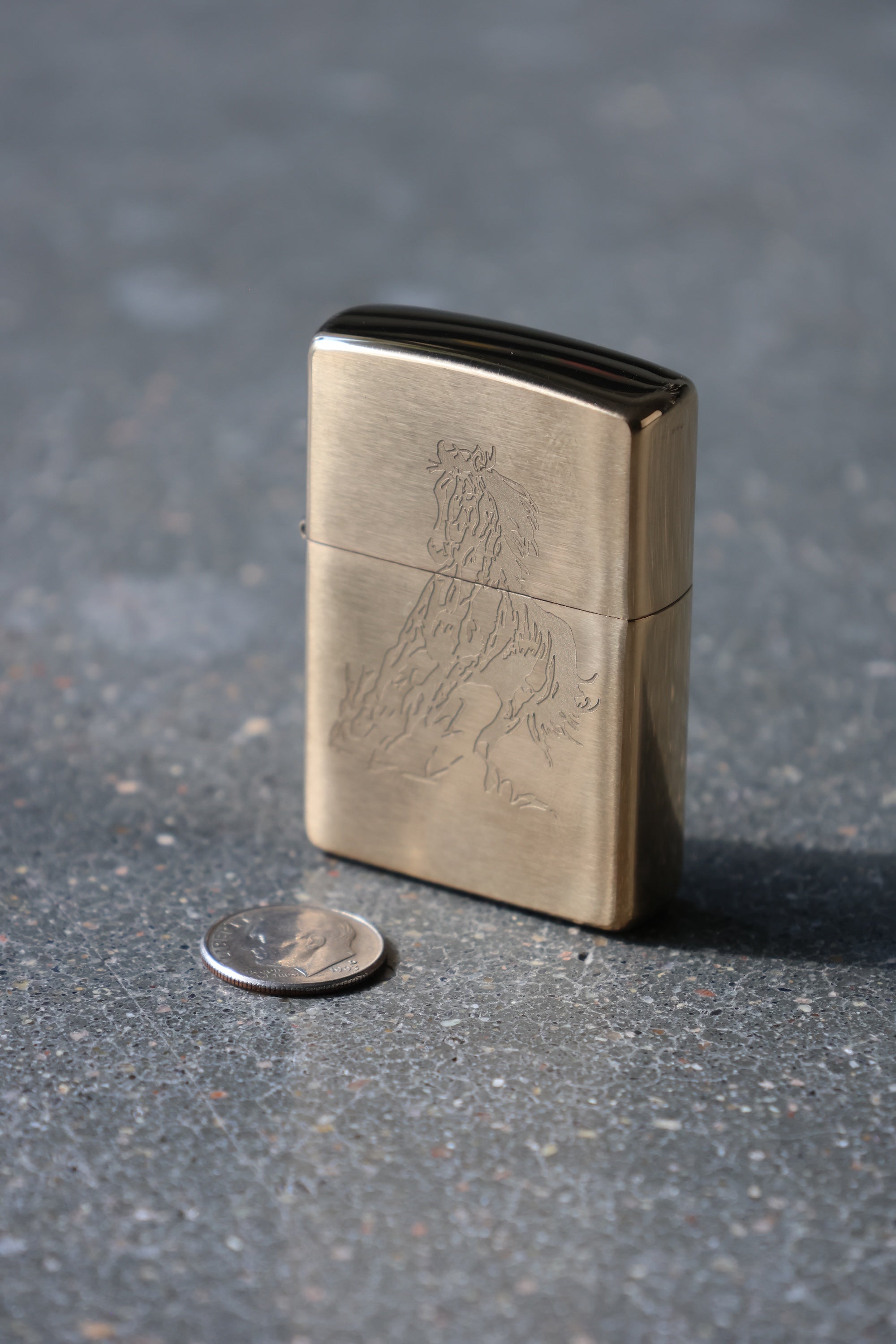 Running Horse Zippo Gold