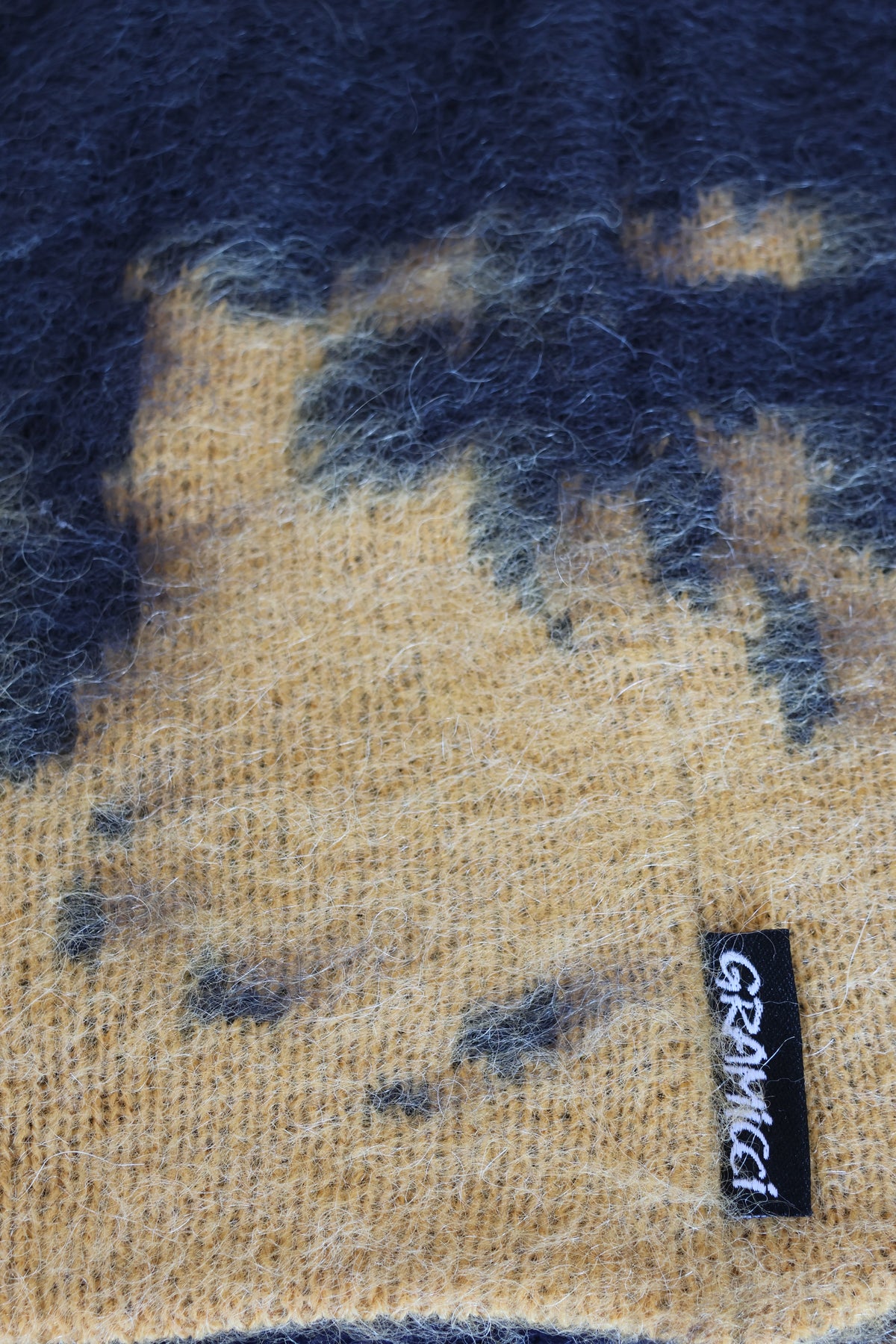Mohair Splatter Beanie Safron