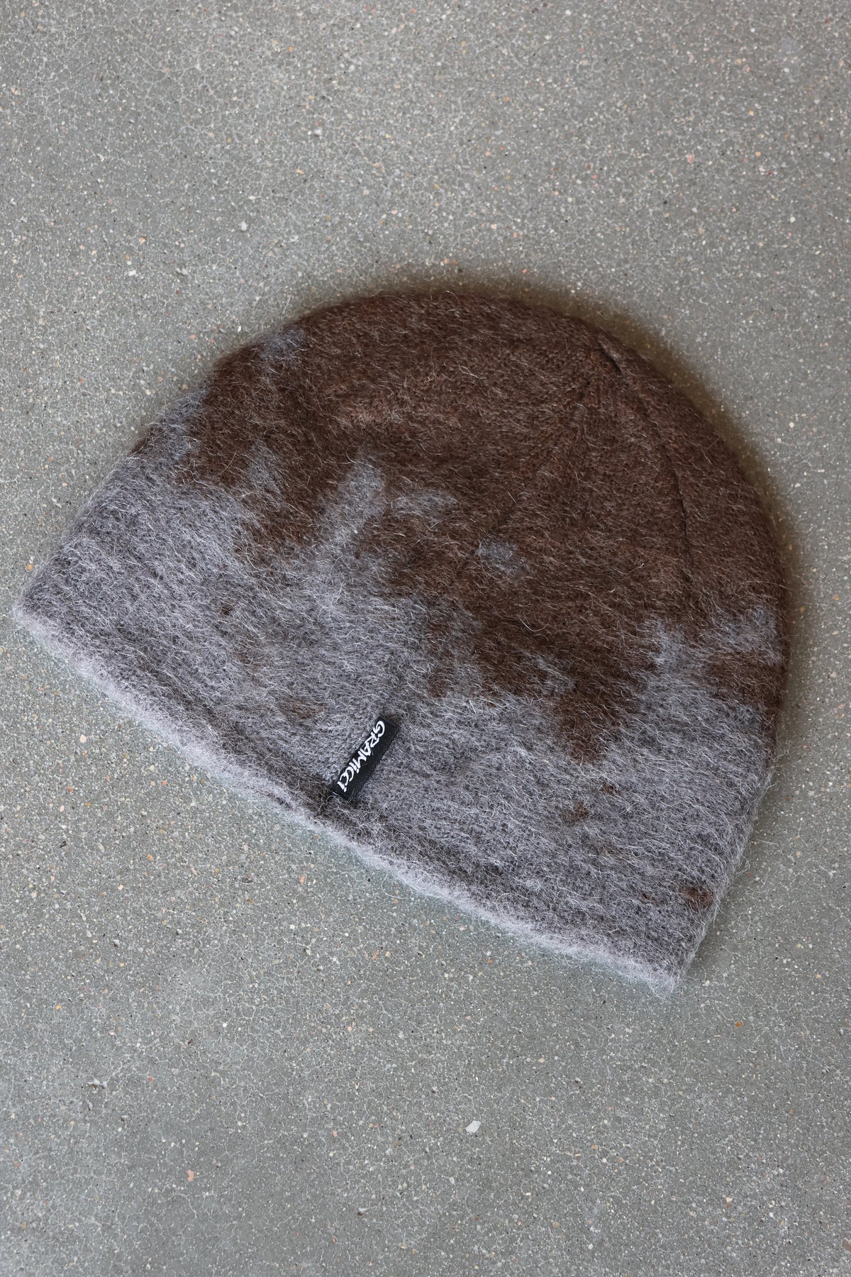 Mohair Splatter Beanie Slate