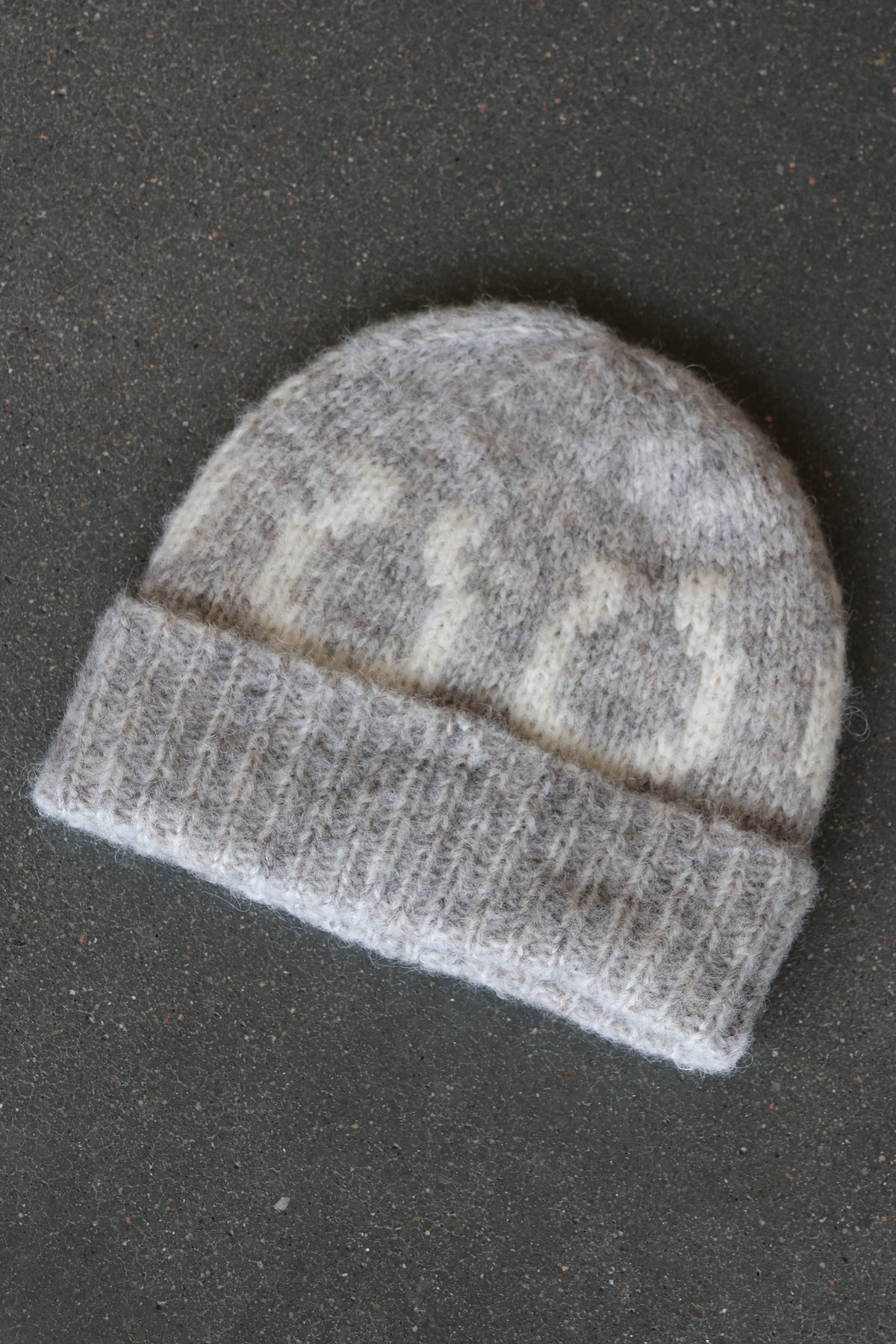 Alpaca Cotton Horseshoe Beanie Seasalt