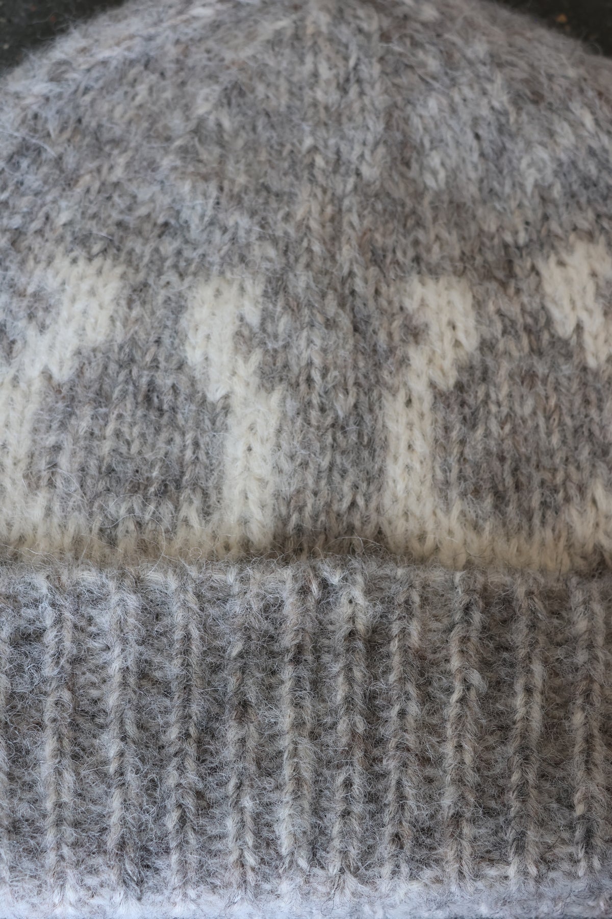 Alpaca Cotton Horseshoe Beanie Seasalt