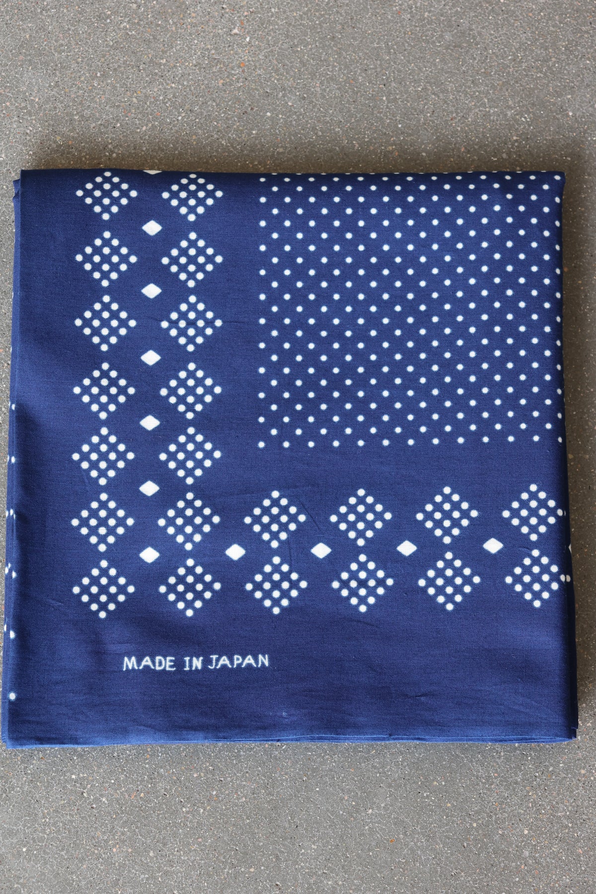 Indigo Discharge Bandana Scarf Indigo