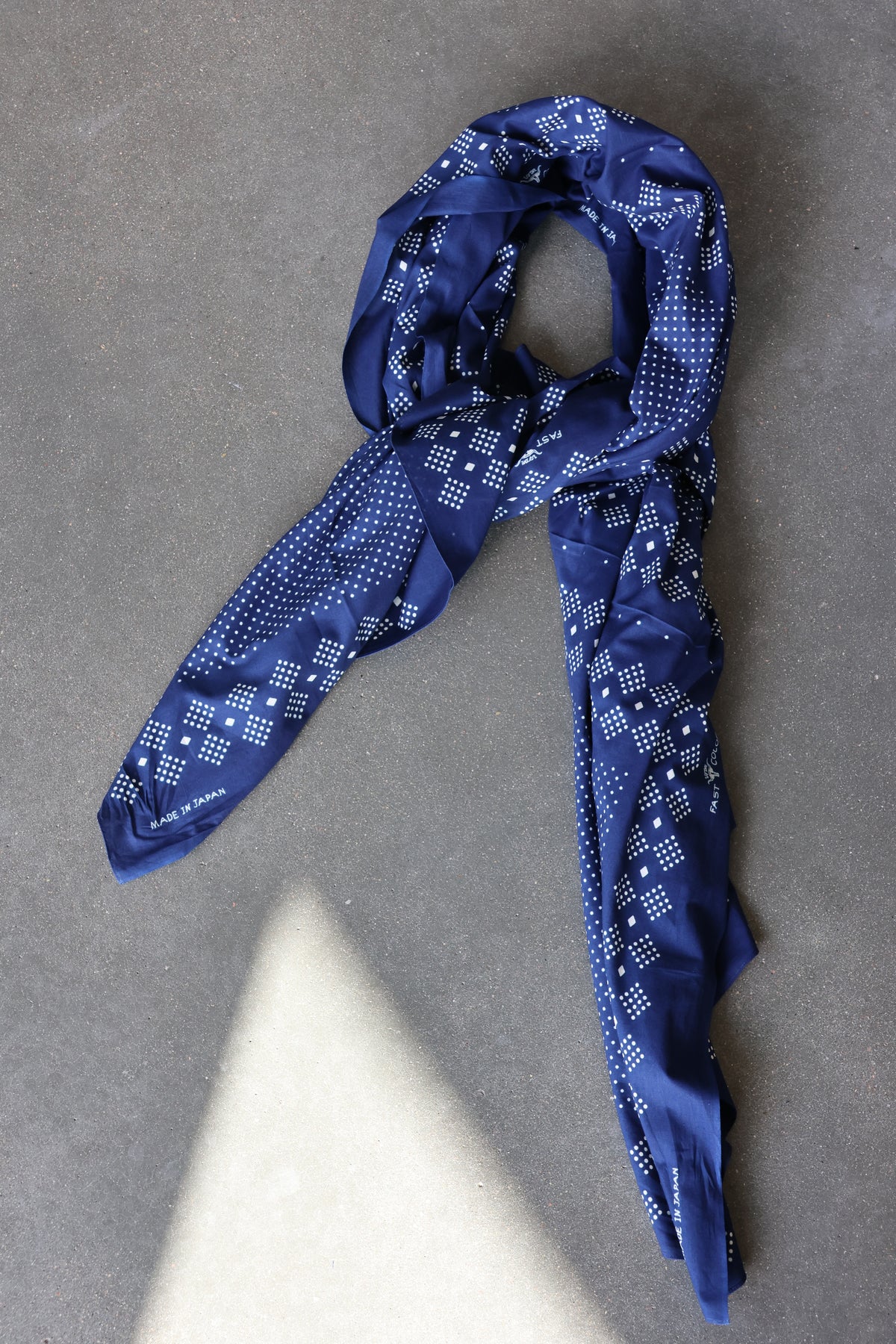 Indigo Discharge Bandana Scarf Indigo