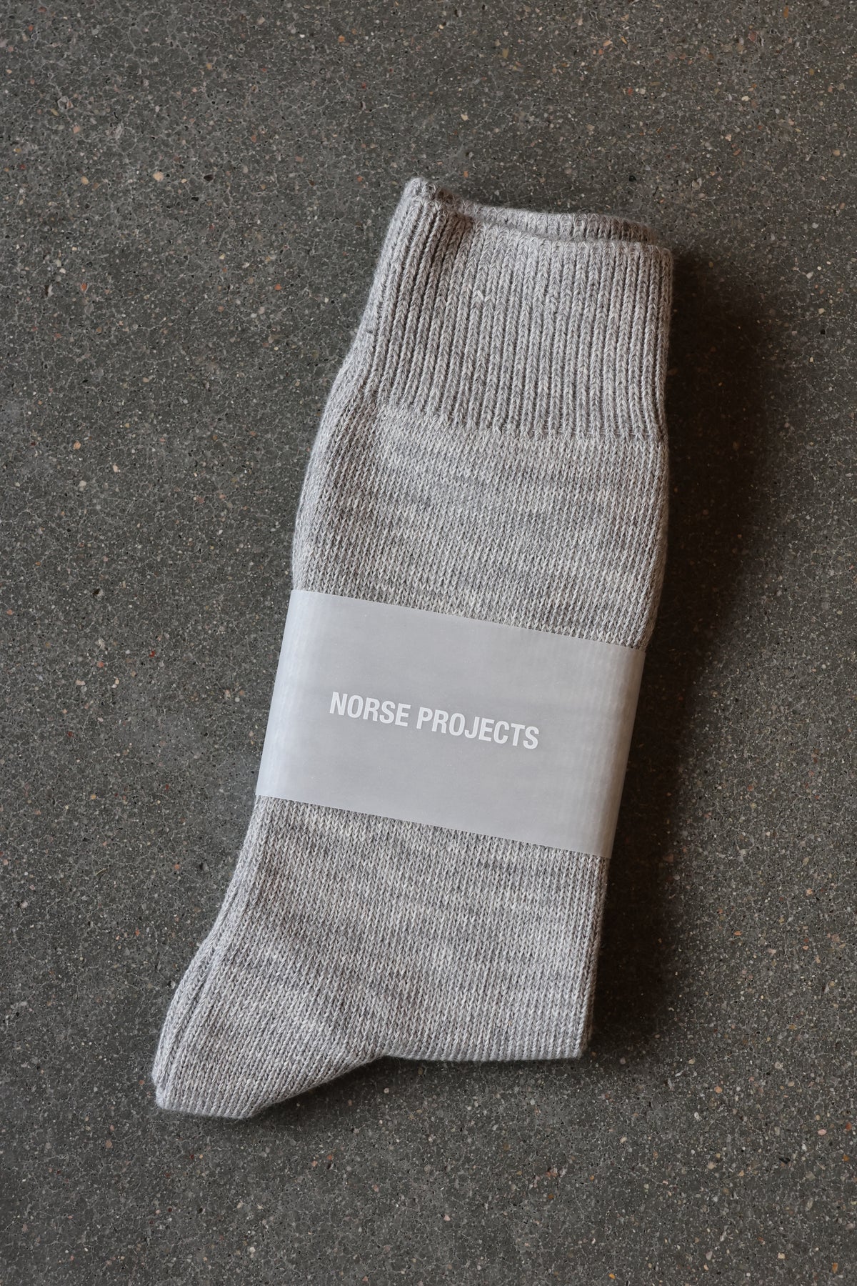 Bykle Heavy Cotton Twist Sock Light Grey Melange