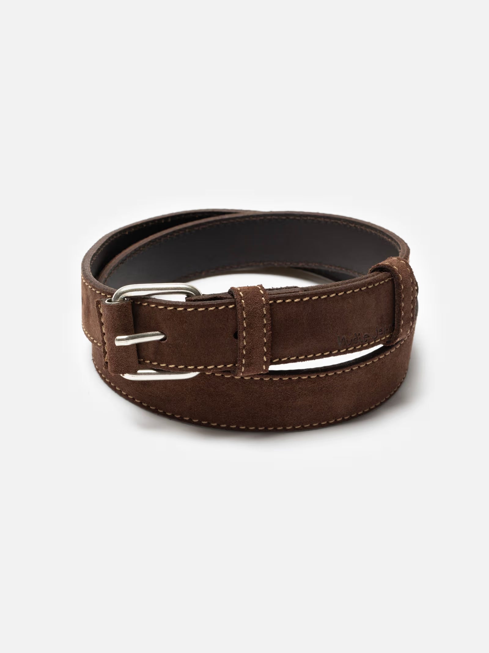 Dwayne Suede Belt Dark Brown