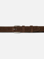 Dwayne Suede Belt Dark Brown