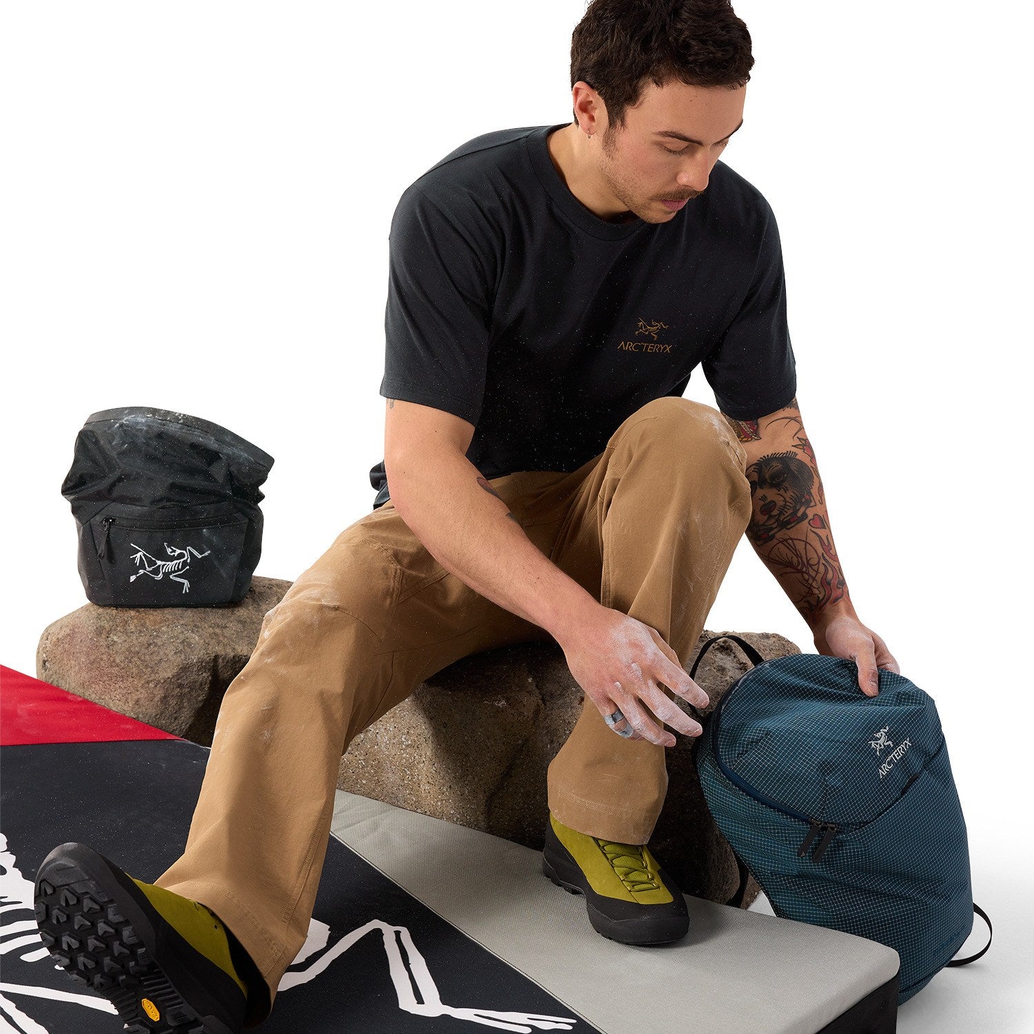 Kragg SL Cotton Bird Word SS Black