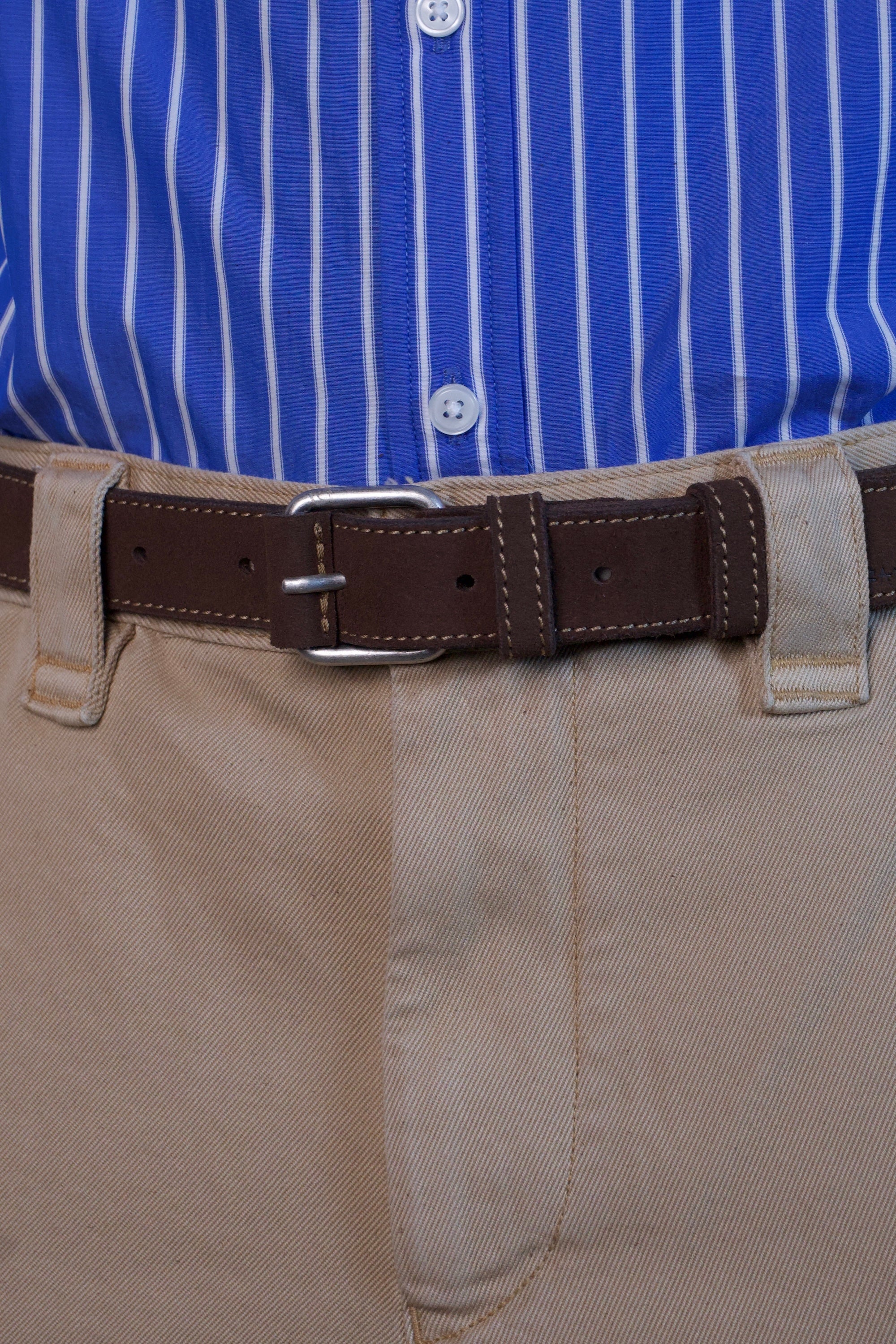 Dwayne Suede Belt Dark Brown