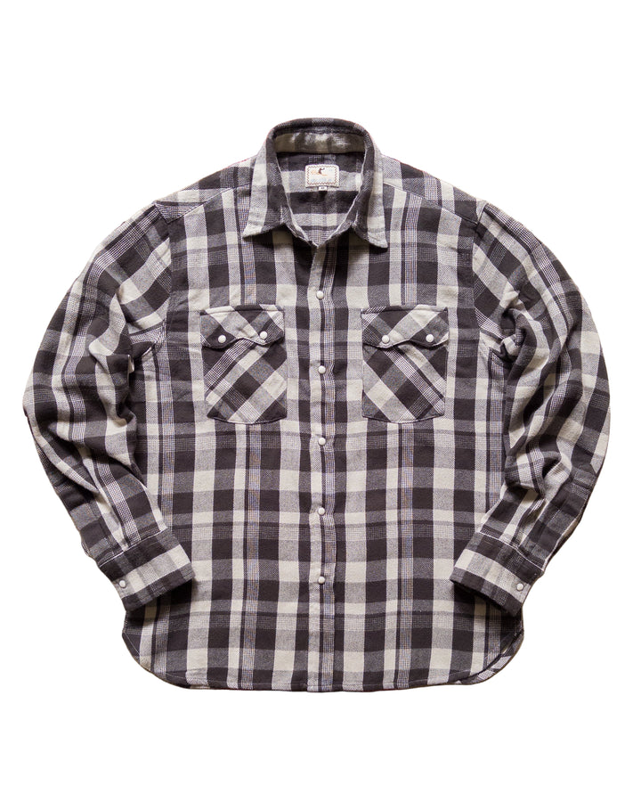 Washed Flannel Workshirt Night Pitch