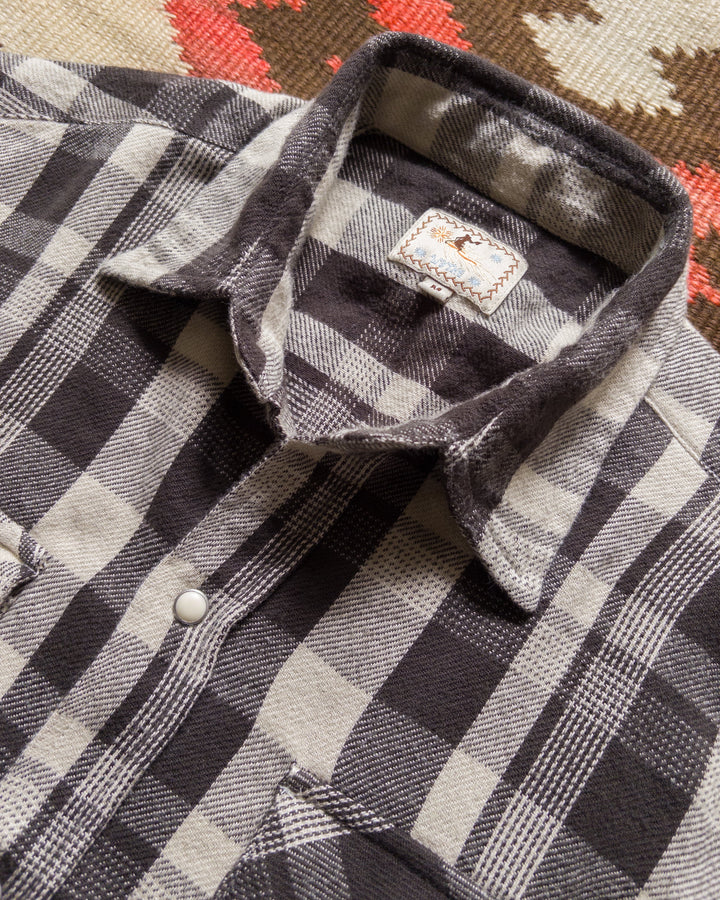 Washed Flannel Workshirt Night Pitch