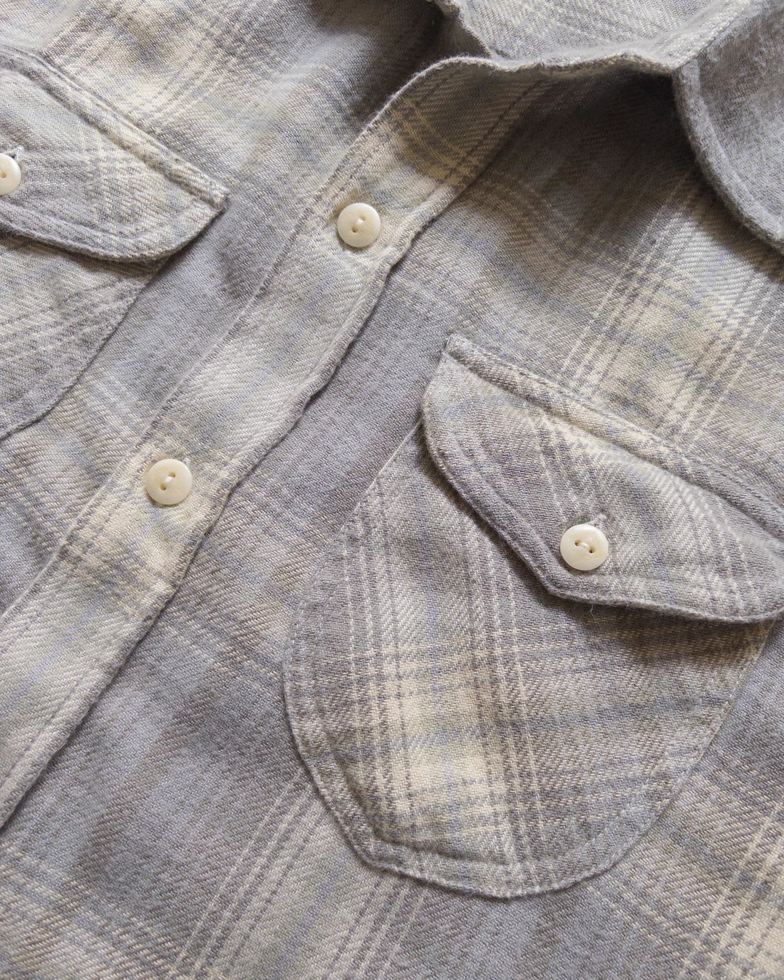 Washed Flannel Workshirt Late Frost