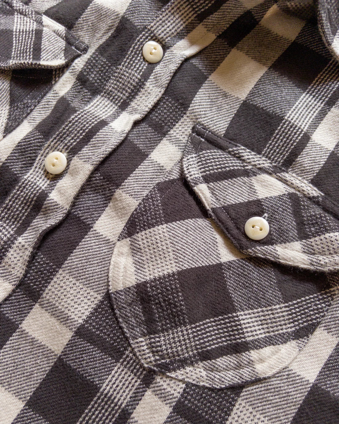 Washed Flannel Workshirt Night Pitch