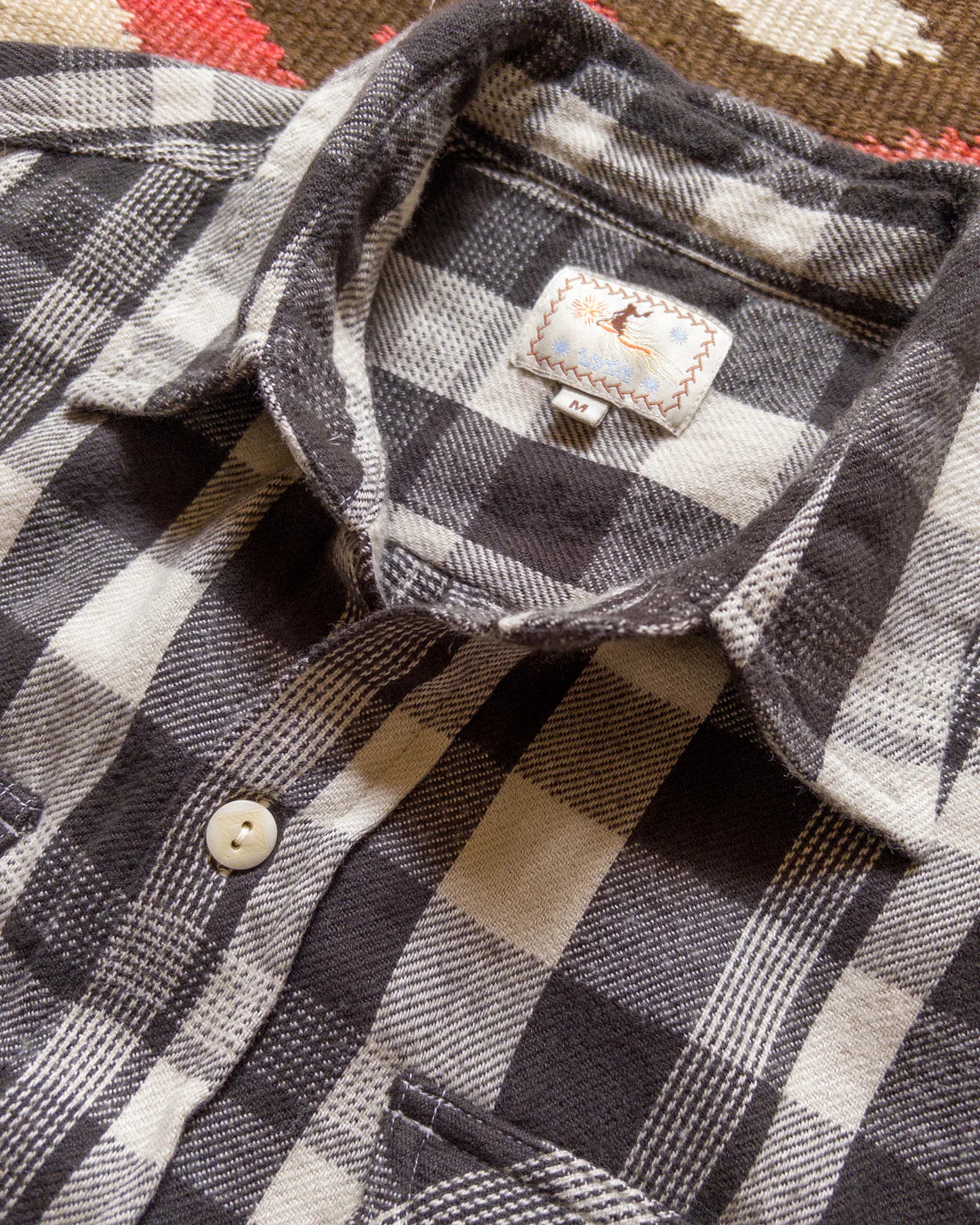 Washed Flannel Workshirt Night Pitch