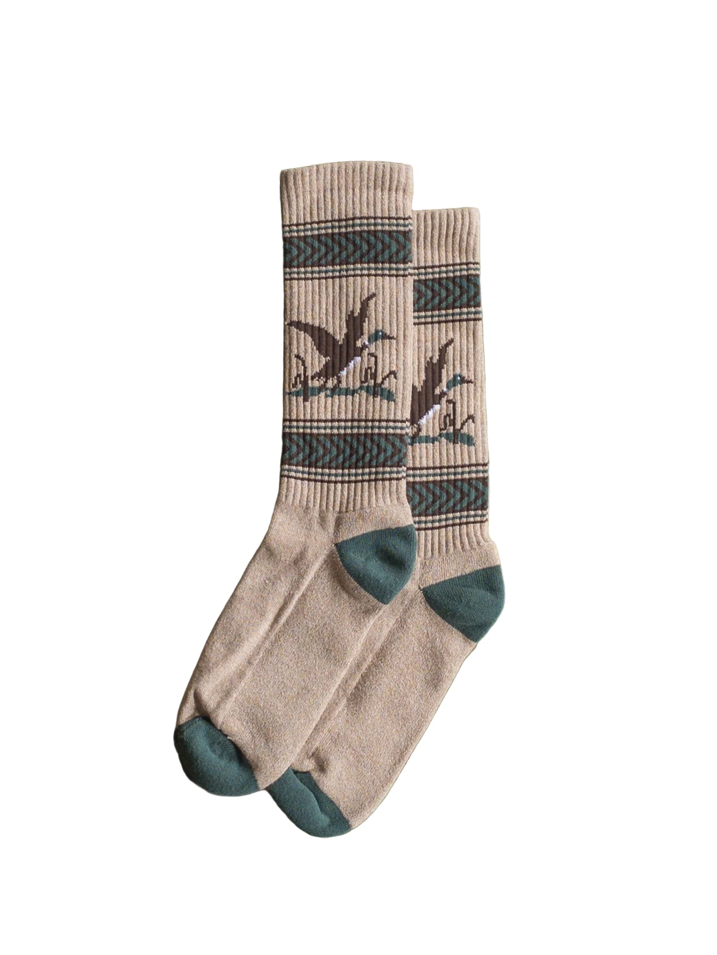 Recycled Cotton Jacquard Socks Mallard Flight