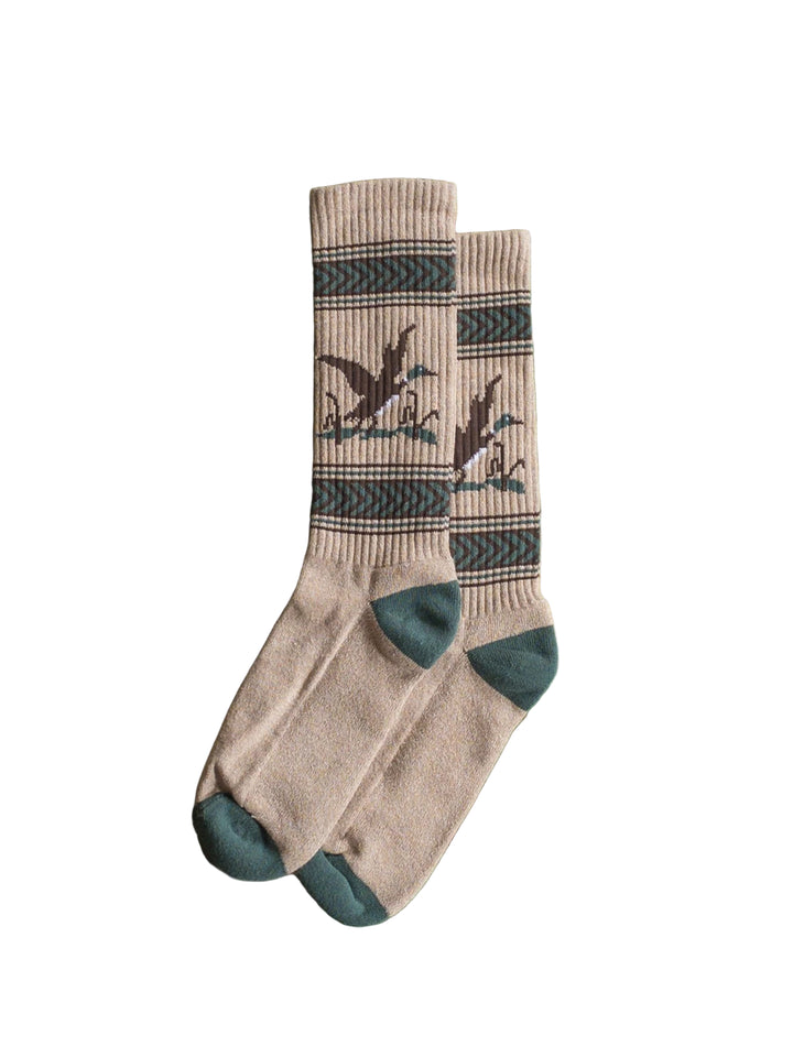 Recycled Cotton Jacquard Socks Mallard Flight