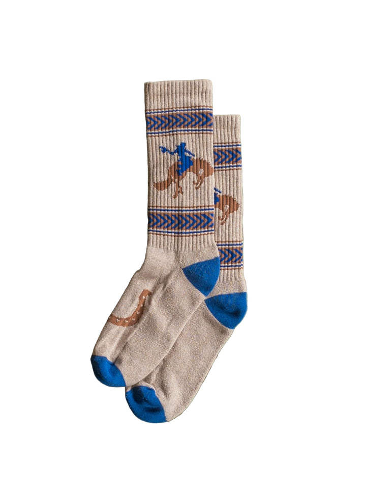 Recycled Cotton Jacquard Socks Bucking Bronc