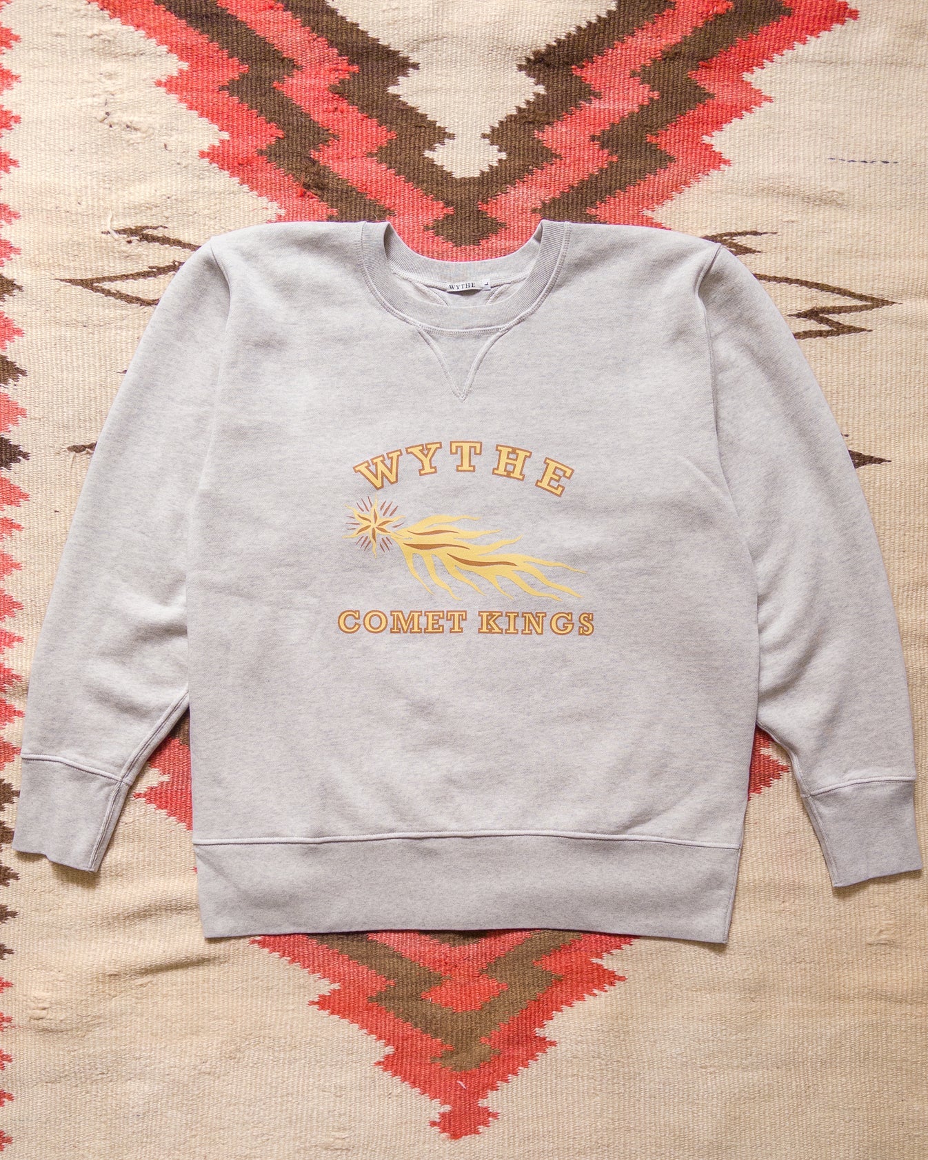 Crewneck Sweatshirt Comet Kings Print Heather Grey