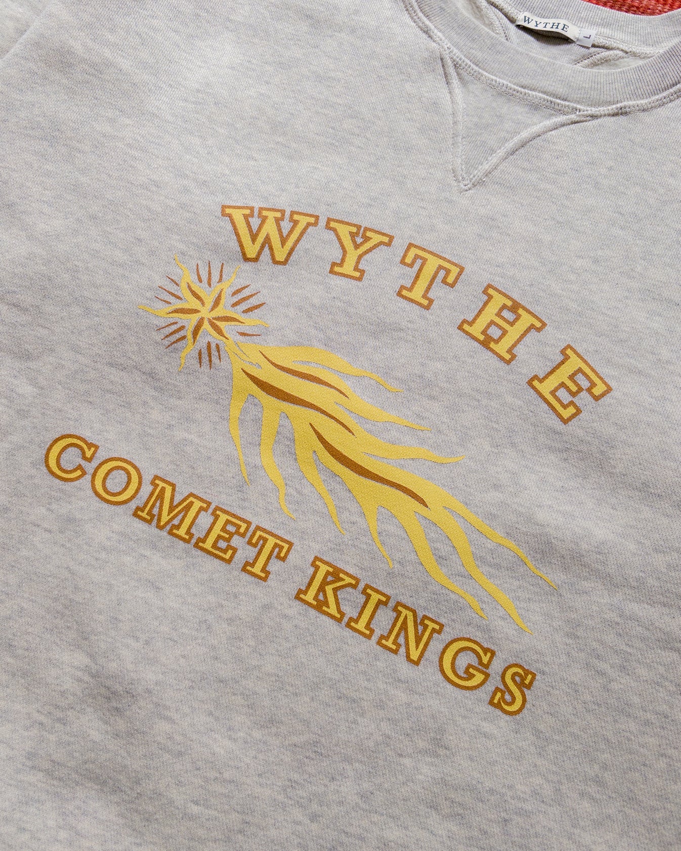 Crewneck Sweatshirt Comet Kings Print Heather Grey