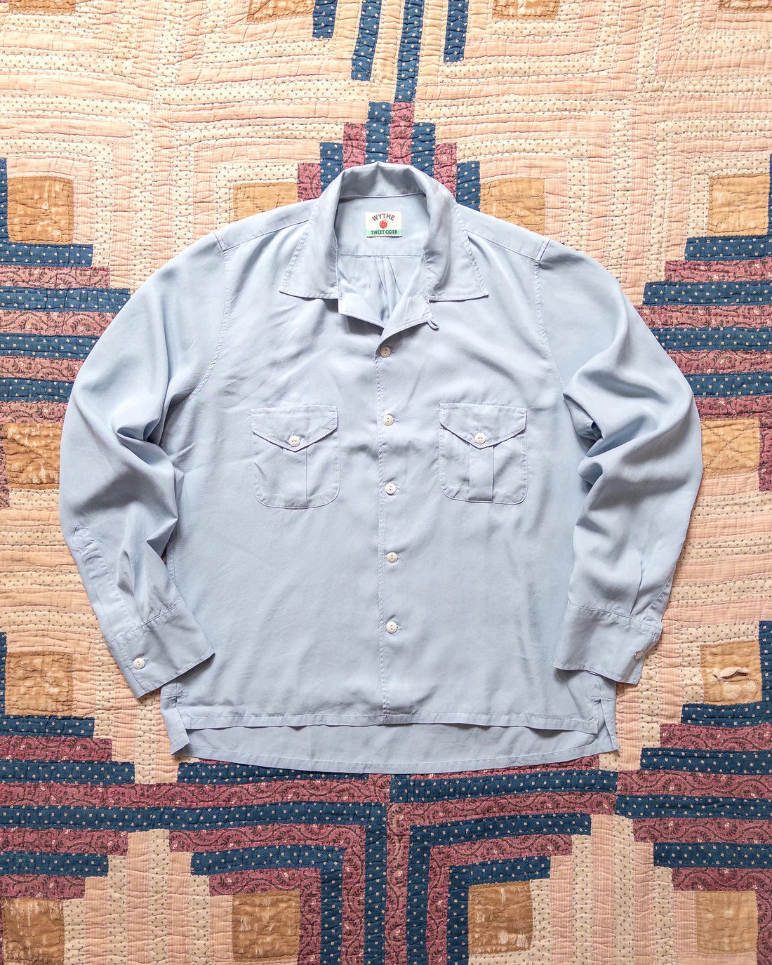 Tencel Patio Shirt Faded Bench Blue