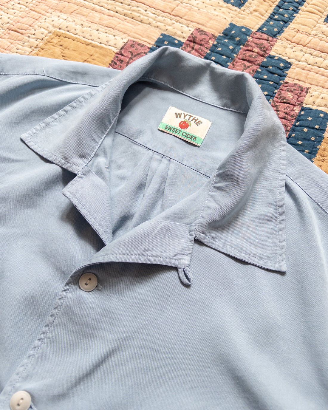 Tencel Patio Shirt Faded Bench Blue