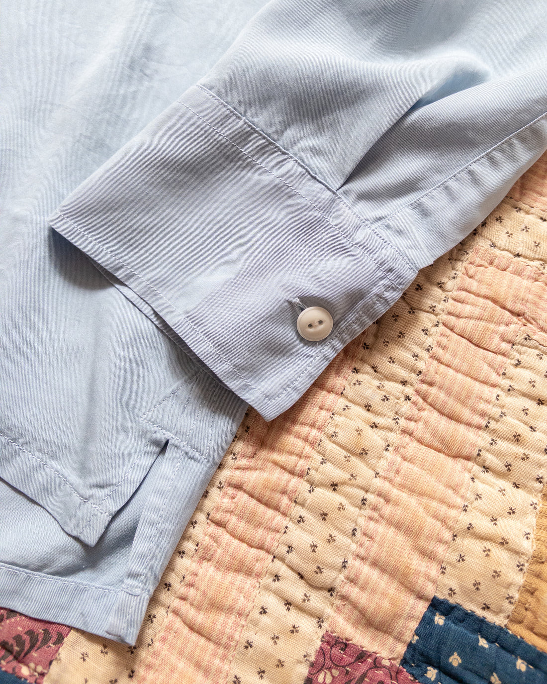 Tencel Patio Shirt Faded Bench Blue