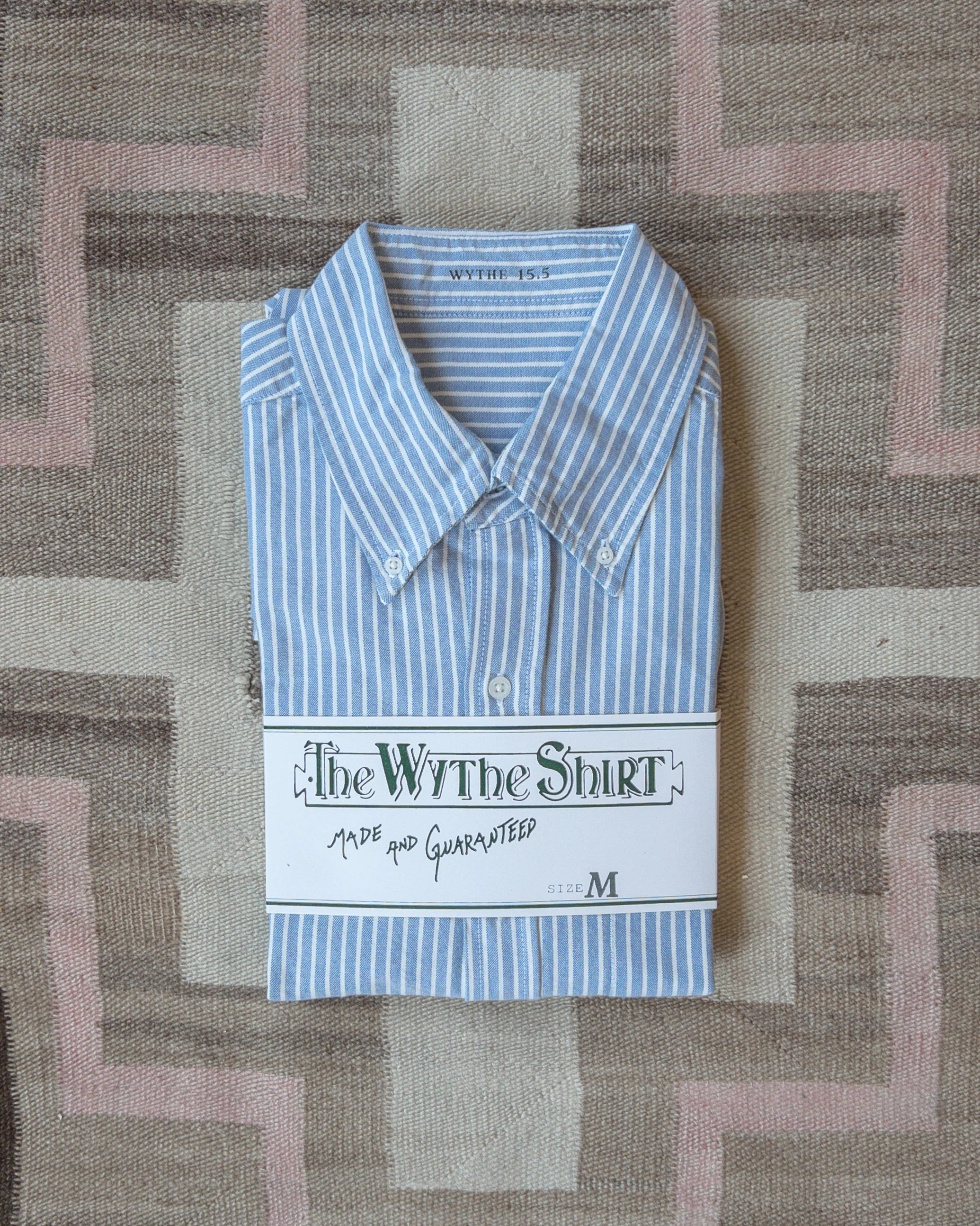Oxford Cloth Button Down Shirt Blue/White Stripe