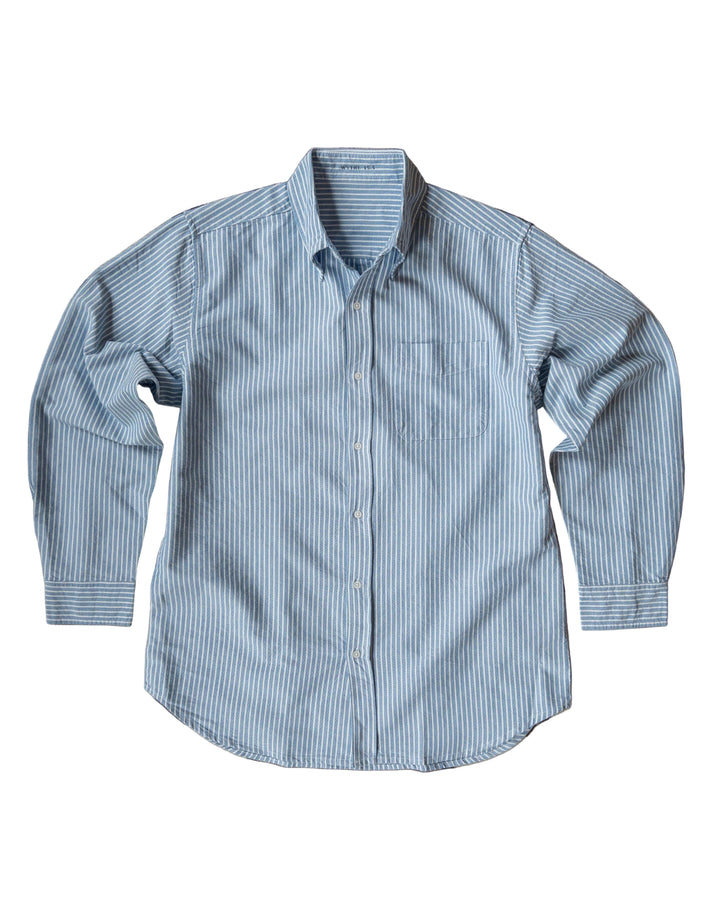 Oxford Cloth Button Down Shirt Blue/White Stripe