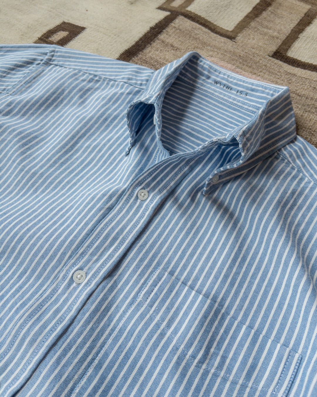 Oxford Cloth Button Down Shirt Blue/White Stripe