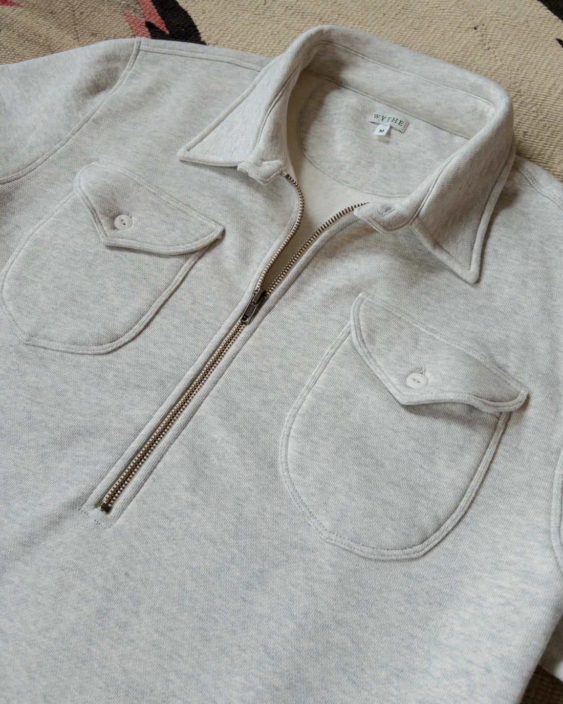 Half Zip Sweatshirt Heather Grey
