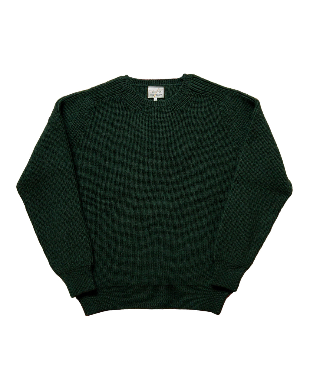 Highland Shakerknit Crewneck Sweater Evergreen