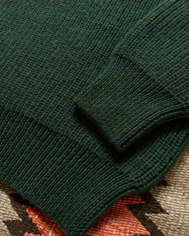 Highland Shakerknit Crewneck Sweater Evergreen