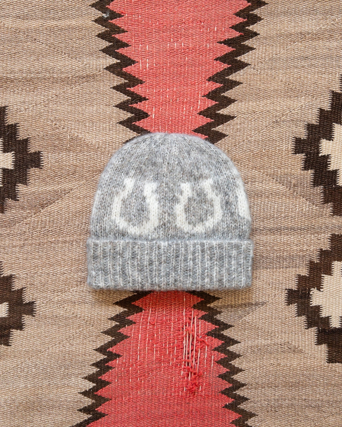 Alpaca Cotton Horseshoe Beanie Seasalt