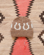 Alpaca Horseshoe Beanie Dark Brown