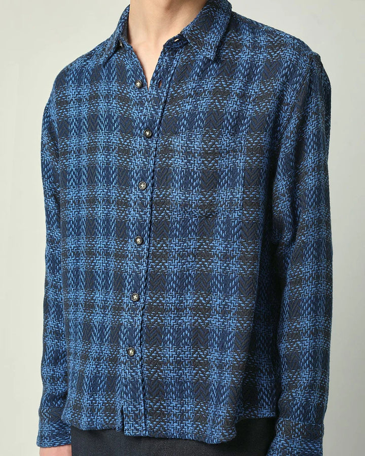 Acid Plaid Cosmic LS - Blue