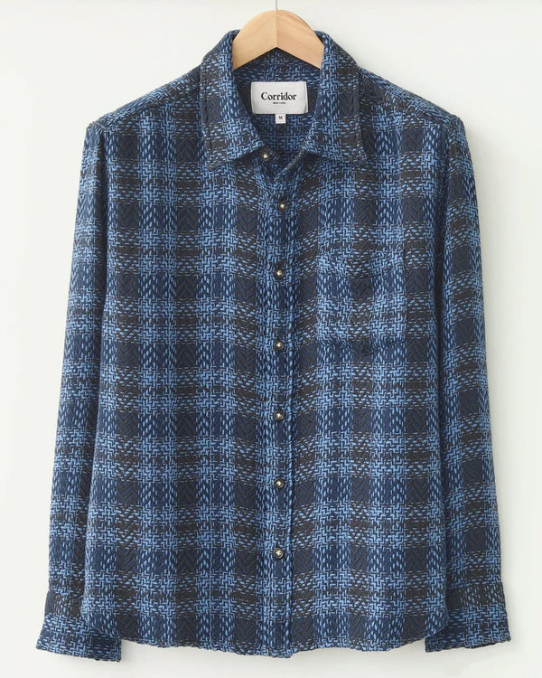 Acid Plaid Cosmic LS - Blue