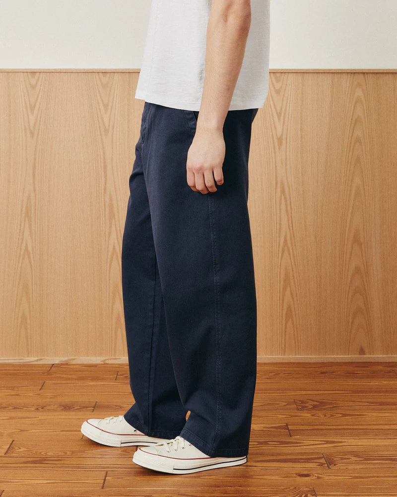 Wide Twill Pant Navy