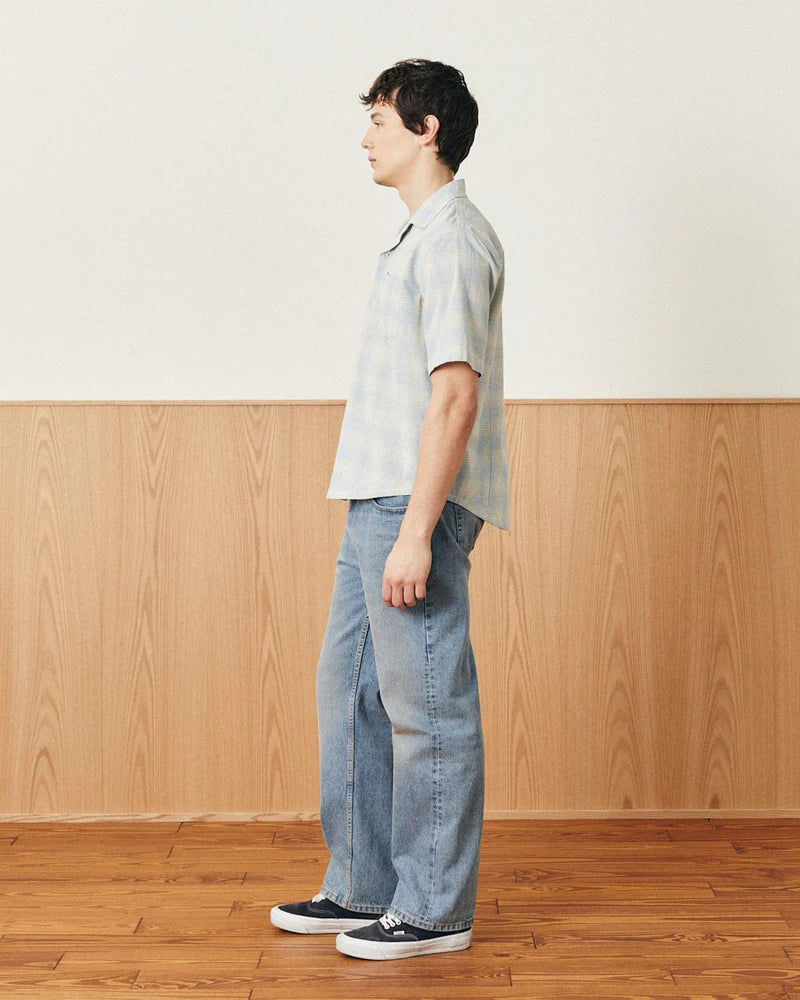 Linen Plaid SS Light Blue