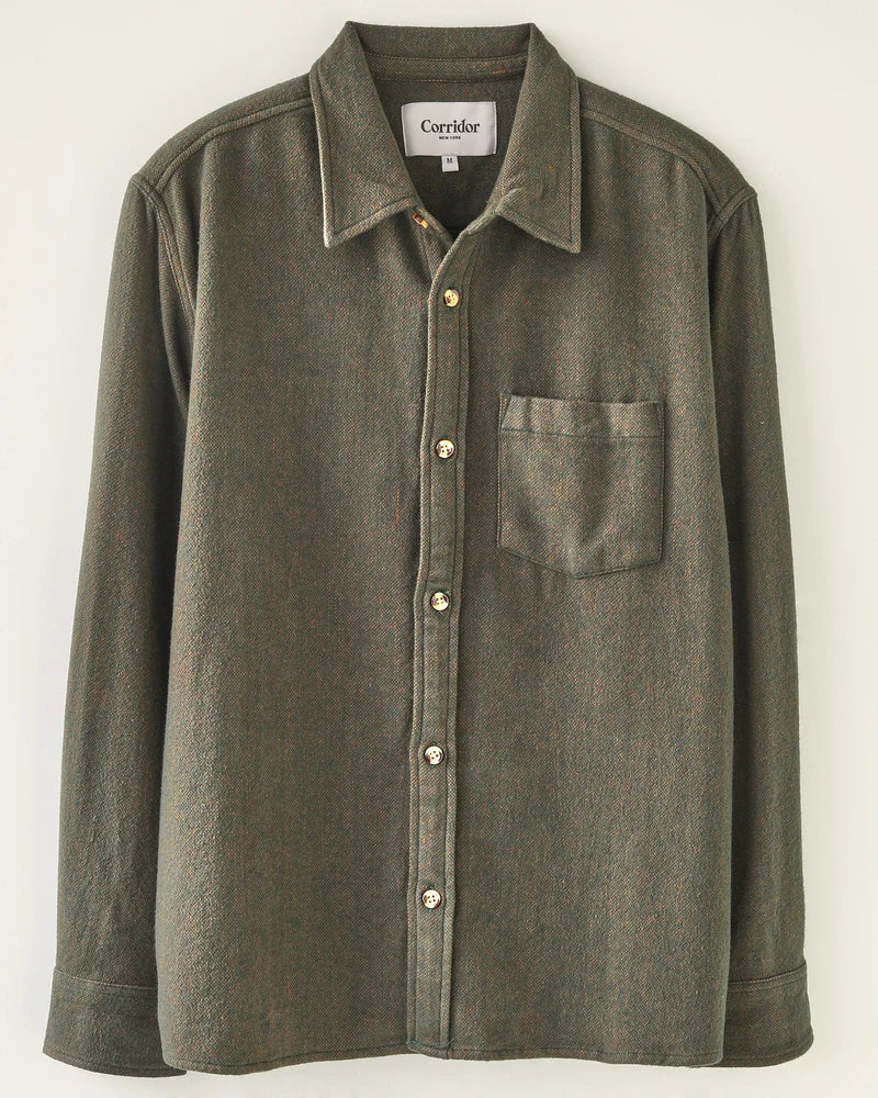 Brushed Flannel LS Army