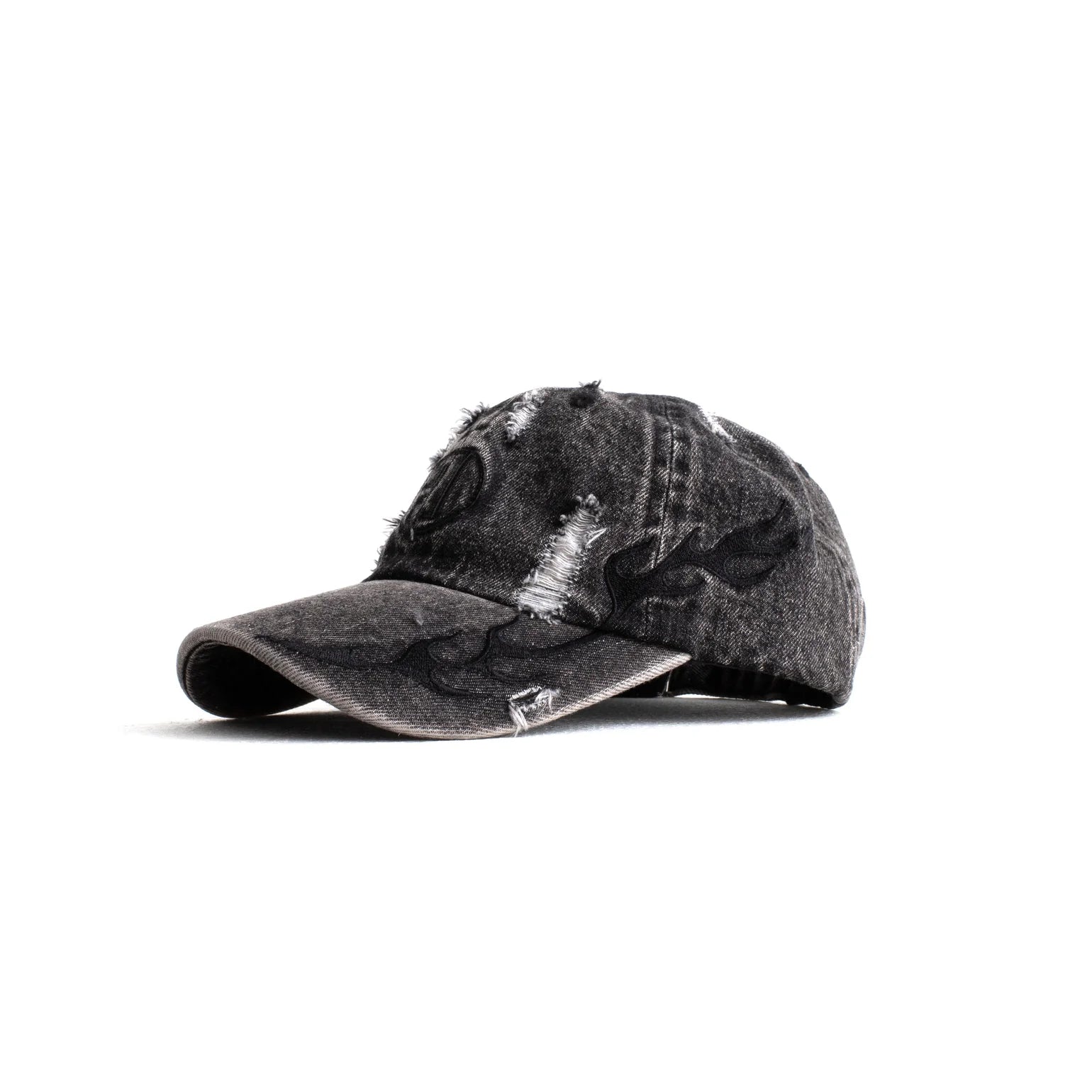 Flames Cap Washed Black