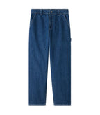 Blue jeans on a white background