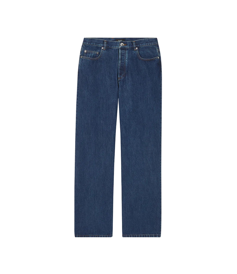 Blue jeans on a white background