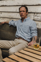 Oxford Cloth Button Down Shirt Blue/White Stripe