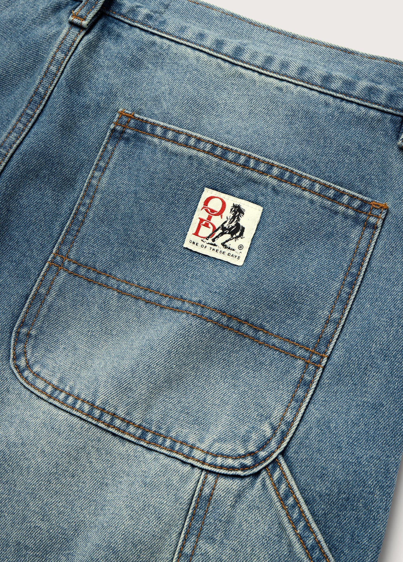 DENIM PAINTER SHORTS INDIGO